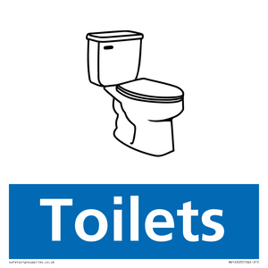 Toilets Illustrated Dementia Friendly Sign NHS Style Blue